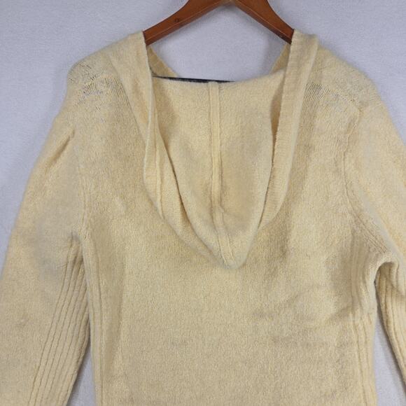 Lane Bryant Pullover Sweater Womens Yellow 22/24 Wool Cable Knit Hooded Cold - Picture 7 of 14